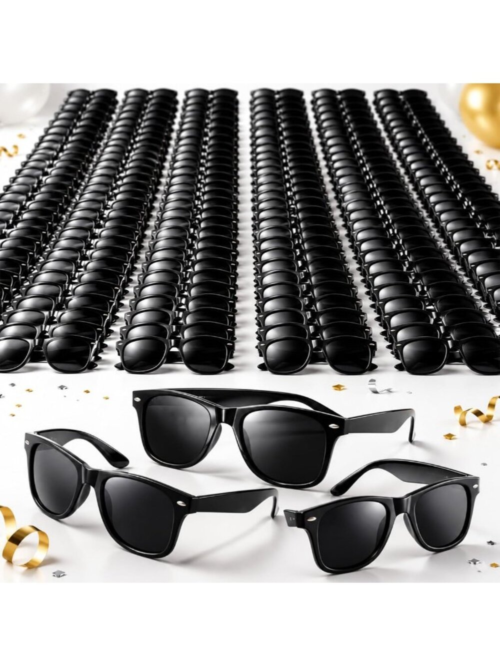 Black Sunglasses Party Favors - 40/100/150 PCS for Weddings, Summer Beach & Pool
